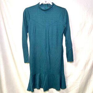 Ann Taylor Emerald Green Long Sleeve Dress Size 4